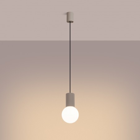 NOWOŚĆ Lampa wisząca HALO 1 taupeSL.1744 Sollux