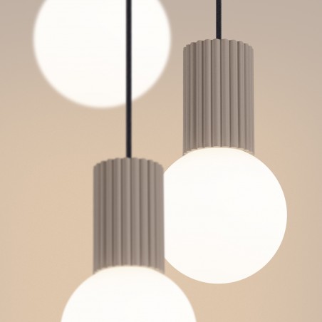 NOWOŚĆ Lampa wisząca HALO 3P taupeSL.1745 Sollux