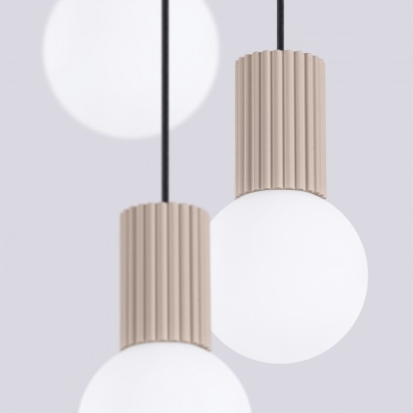 NOWOŚĆ Lampa wisząca HALO 3P taupeSL.1745 Sollux