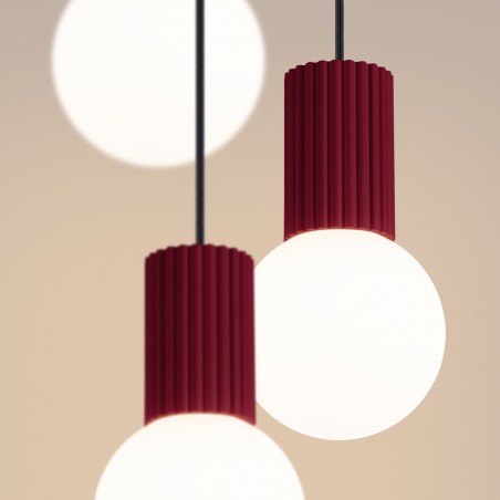 NOWOŚĆ Lampa wisząca HALO 3P burgundSL.1750 Sollux