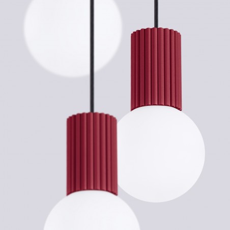 NOWOŚĆ Lampa wisząca HALO 3P burgundSL.1750 Sollux