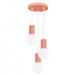 NOWOŚĆ Lampa wisząca HALO 3P brzoskwiniowaSL.1755 Sollux