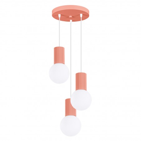 NOWOŚĆ Lampa wisząca HALO 3P brzoskwiniowaSL.1755 Sollux