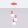 NOWOŚĆ Lampa wisząca HALO 3P brzoskwiniowaSL.1755 Sollux