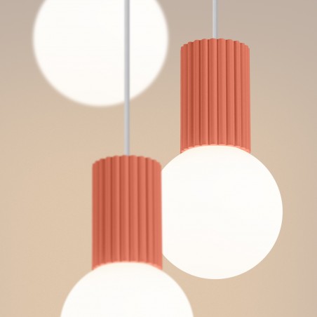 NOWOŚĆ Lampa wisząca HALO 3P brzoskwiniowaSL.1755 Sollux