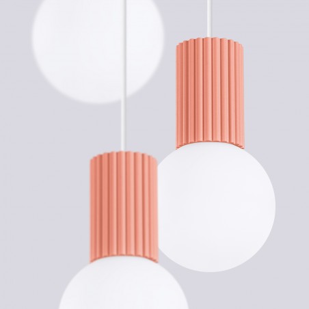 NOWOŚĆ Lampa wisząca HALO 3P brzoskwiniowaSL.1755 Sollux