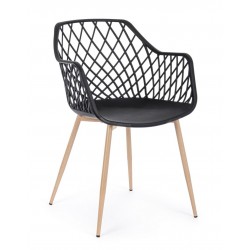 NOWOŚĆ 0733413 BIZZOTTO krzesło OPTIK czarne  King Home