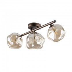NOWOŚĆ Kinkiet, Lampa sufitowa potrójna z kloszami 11035 LAVA BROWN 3XG9 Tk Lighting