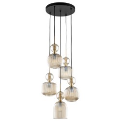 NOWOŚĆ Lampa wisząca, Żyrandol nad stół 11043 SOPHIA COGNAC 5XE14 Tk Lighting