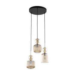 NOWOŚĆ Lampa wisząca potrójna, Żyrandol nad stół 11041 SOPHIA COGNAC 3XE14 Tk Lighting