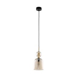 NOWOŚĆ Lampa wisząca pojedyncza, Szklany klosz 11039 SOPHIA COGNAC 1XE14 Tk Lighting