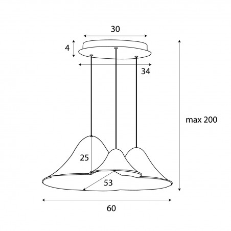 NOWOŚĆ MAXLIGHT P0565 LAMPA WISZACA BELLMOND BLACK&GREY