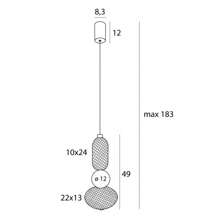 NOWOŚĆ MAXLIGHT P0591 LAMPA WISZĄCA BORA A