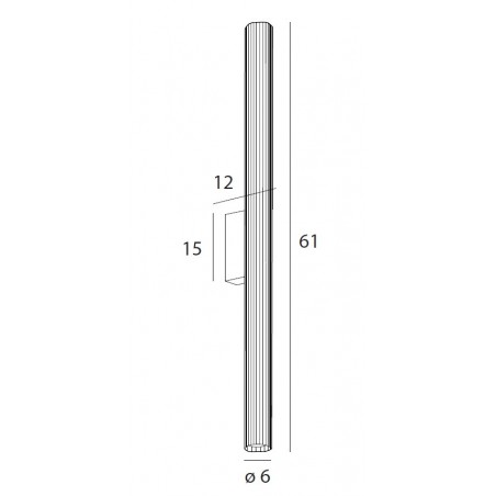 NOWOŚĆ MAXLIGHT W0366 KINKIET FAYETTE 61CM 12W IP44 3000K ZŁOTY