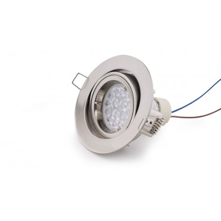 NOWOŚĆ MAXLIGHT H0037 OPRAWA WPUSTOWA FINE OKRĄGŁA METAL SZCZOTKOWANY