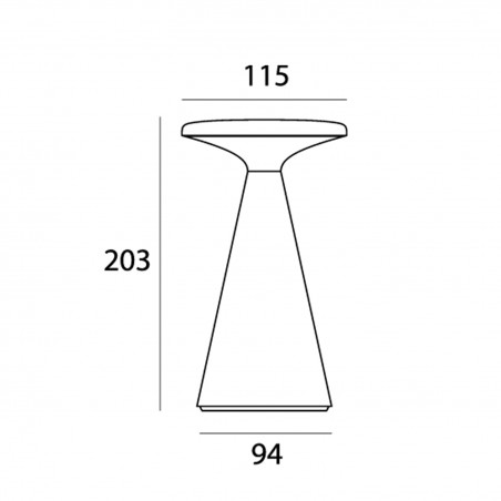 NOWOŚĆ MAXLIGHT T0063 LAMPA STOŁOWA FUNGHI CZARNA IP44