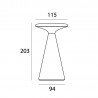 NOWOŚĆ MAXLIGHT T0064 LAMPA STOŁOWA FUNGHI SZARA IP44