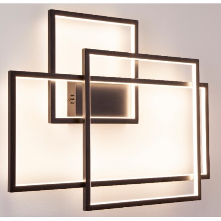 NOWOŚĆ MAXLIGHT W0233D KINKIET LED GEOMETRIC CZARNY - NOWY ŚCIEMNIALNY