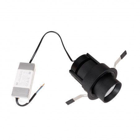 NOWOŚĆ MAXLIGHT H0131 LAMPA SUFITOWA HALO F BLACK PODTYNKOWA