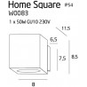 NOWOŚĆ MAXLIGHT W0083 KINKIET HOME SQUARE GRAFIT