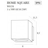 NOWOŚĆ MAXLIGHT W0138 HOME SQUARE NEW BIAŁA IP54