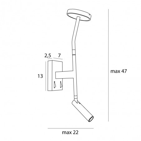 NOWOŚĆ MAXLIGHT W0349 KINKIET IBIZA 