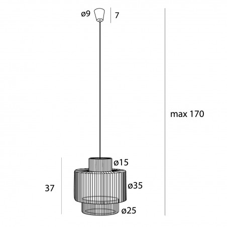 NOWOŚĆ MAXLIGHT P0586 LAMPA WISZĄCA LABRIZ