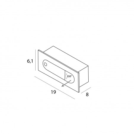 NOWOŚĆ MAXLIGHT W0377 KINKIET PODTYNKOWY LIBRA 3W