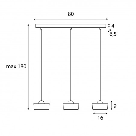 NOWOŚĆ MAXLIGHT P0545 LAMPA WISZĄCA LIPARI III SQUARE