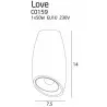 NOWOŚĆ MAXLIGHT C0159 LAMPA SUFITOWA LOVE CZARNY