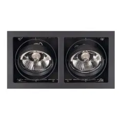 NOWOŚĆ MAXLIGHT H0049 OPRAWA WPUSTOWA MATRIX II CZARNA AR111 GU10 230V