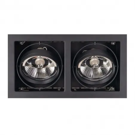 NOWOŚĆ MAXLIGHT H0049 OPRAWA WPUSTOWA MATRIX II CZARNA AR111 GU10 230V