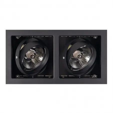 NOWOŚĆ MAXLIGHT H0049 OPRAWA WPUSTOWA MATRIX II CZARNA AR111 GU10 230V