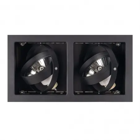 NOWOŚĆ MAXLIGHT H0049 OPRAWA WPUSTOWA MATRIX II CZARNA AR111 GU10 230V