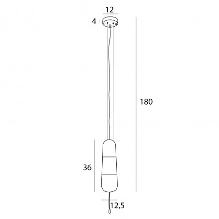 NOWOŚĆ MAXLIGHT P0590 LAMPA WISZĄCA MAURI 1 SMOKY GLASS