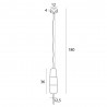 NOWOŚĆ MAXLIGHT P0590 LAMPA WISZĄCA MAURI 1 SMOKY GLASS