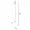NOWOŚĆ MAXLIGHT P0590 LAMPA WISZĄCA MAURI 1 SMOKY GLASS