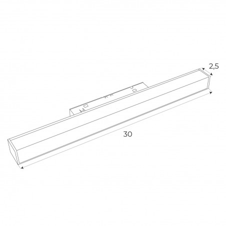 NOWOŚĆ MAXLIGHT M0001D LAMPA MAGNETYCZNA LINIOWA SYSTEM DALI 12W 634LM 3000K 