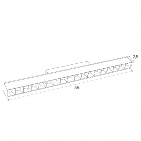 NOWOŚĆ MAXLIGHT M0005D LAMPA MAGNETYCZNA LINIOWA SYSTEM DALI 18W 1049LM 3000K