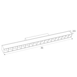 NOWOŚĆ MAXLIGHT M0005N LAMPA MAGNETYCZNA LINIOWA SYSTEM ON/OFF 18W 1049LM 3000K