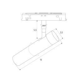 NOWOŚĆ MAXLIGHT M0011N REFLEKTOR MAGNETYCZNY SYSTEM ON/OFF 8W 578LM 3000K