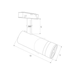 NOWOŚĆ MAXLIGHT M0013N REFLEKTOR MAGNETYCZNY  SYSTEM ON/OFF 12W 784LM 3000K