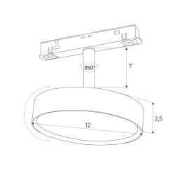 NOWOŚĆ MAXLIGHT M0014N REFLEKTOR MAGNETYCZNY  SYSTEM ON/OFF 11,5W 855LM 3000K