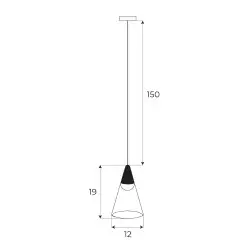 NOWOŚĆ MAXLIGHT M0015D LAMPA WISZĄCA MAGNETYCZNA SYSTEM DALI 6W 187LM 3000K