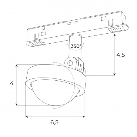 NOWOŚĆ MAXLIGHT M0018N REFLEKTOR MAGNETYCZNY  SYSTEM ON/OFF 8W 766LM 3000K
