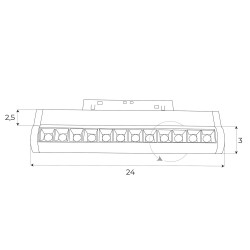 NOWOŚĆ MAXLIGHT M0019D LAMPA LINIOWA MAGNETYCZNA SYSTEM DALI 12W 741LM 3000K