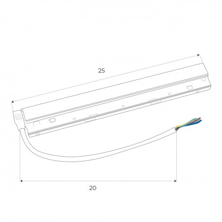 NOWOŚĆ MAXLIGHT MA0004 Zasilacz wewnętrzny 100W do szyn magnetycznych 