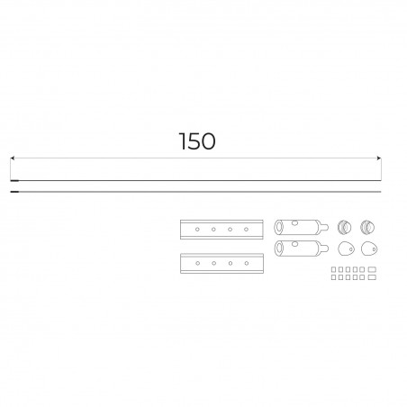 NOWOŚĆ MAXLIGHT MA0008 Zestaw linek do powieszenia szyn natynkowych MT0001, MT0002, MT0011, MT0012