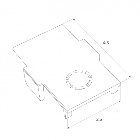 NOWOŚĆ MAXLIGHT MA0011 Zaślepka końcowa do szyn wpuszczanych MT0006, MT0007