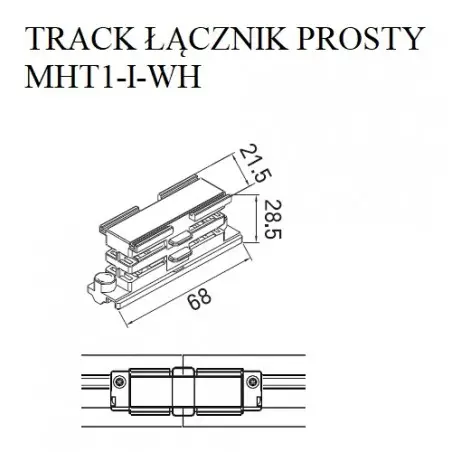 NOWOŚĆ MAXLIGHT MHT1-I-WH TRACK ŁĄCZNIK PROSTY biały